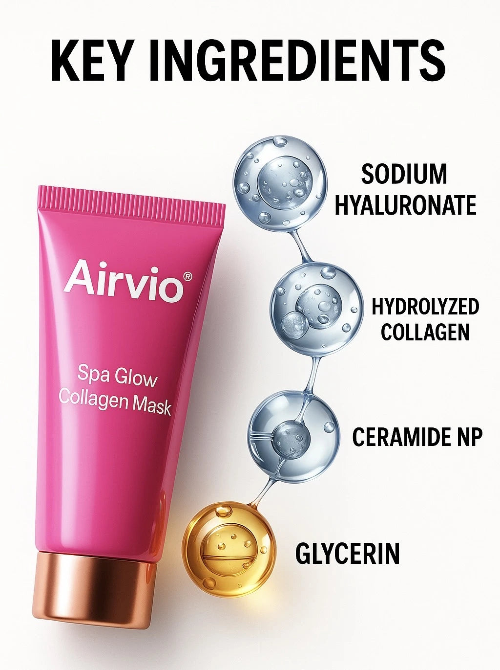 Airvio® Night Care Spa Glow Collagen™ Kit - Herstel je zelfvertrouwen in 7 dagen!