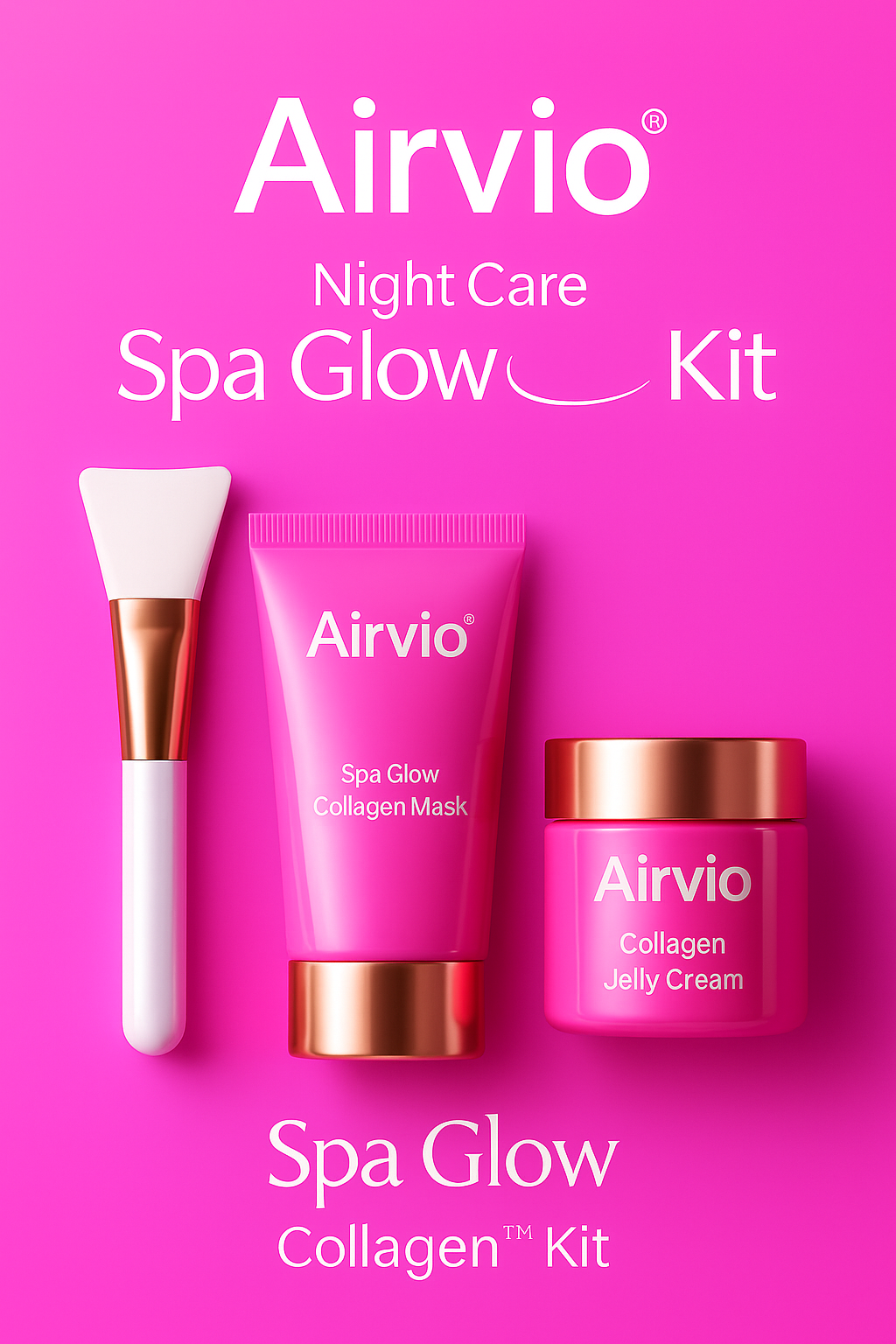 Airvio® Night Care Spa Glow Collagen™ Kit - Herstel je zelfvertrouwen in 7 dagen!